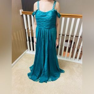 Green and gold dress